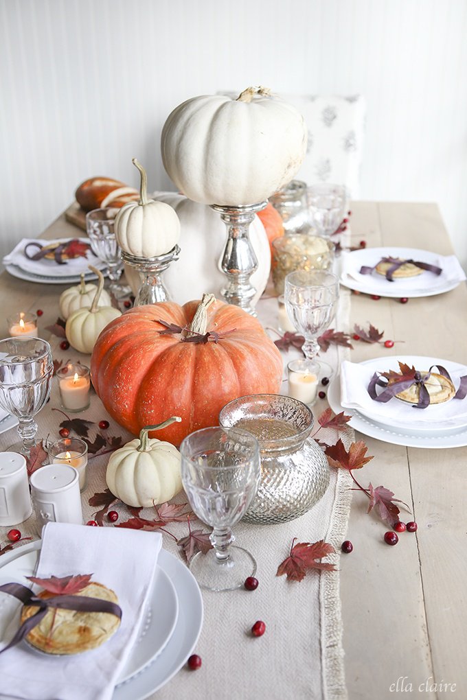 pumpkin centerpiece as a thanksgiving centerpiece 