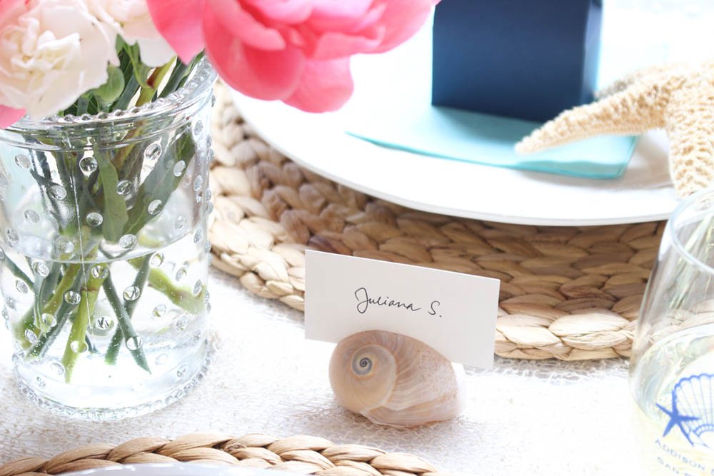 beach wedding, seaside wedding beach wedding ideas, ocean wedding, seashell wedding, seashell wedding ideas, seashell place card holder, seashell placecard holder, beach place card holder, beach placecard holder, beach wedding table, beach wedding ideas 