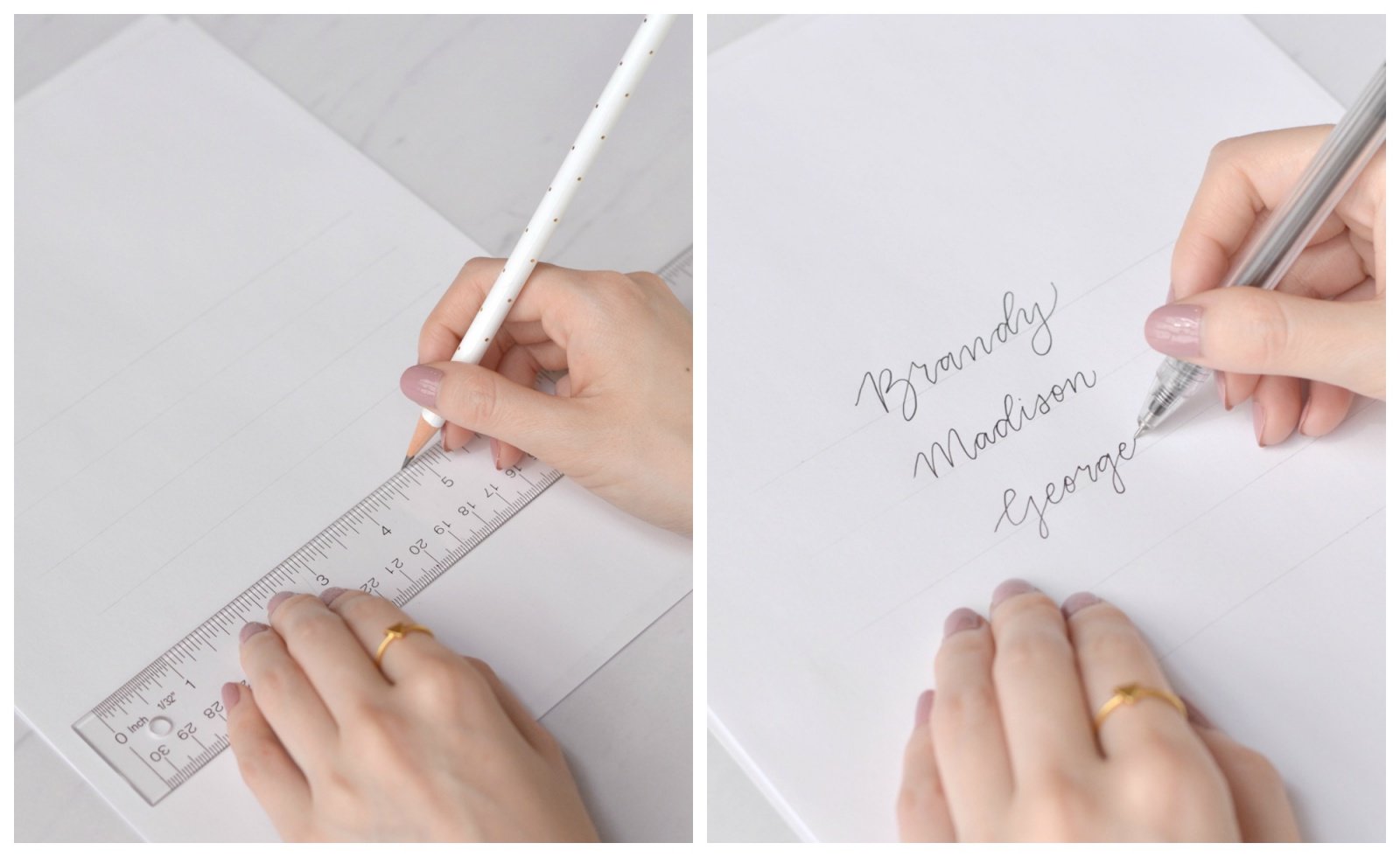 How to write faux calligraphy 